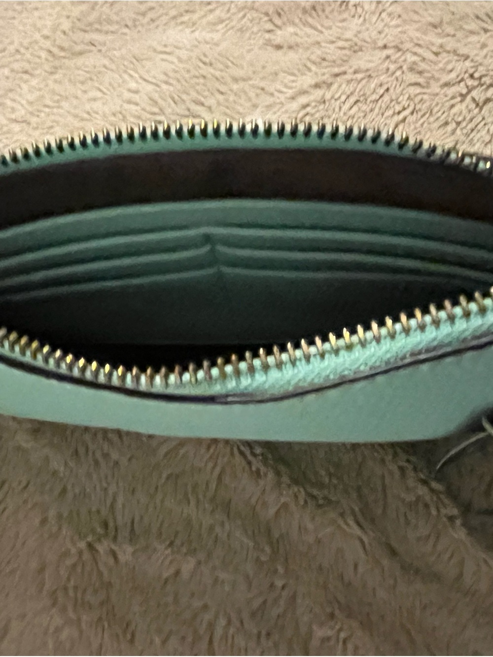 Joy Susan Mint Green Pebbled Wristlet - Picture 4 of 6